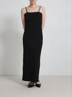 セレクトモカ ダブルストラップ キャミワンピース カップ付き ブラックのサムネイル