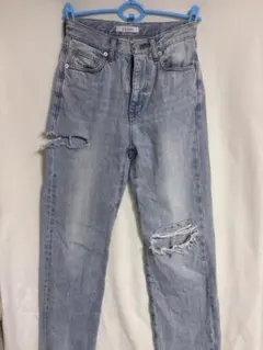 EGOIST ハイウエスト ダメージジーンズ　1