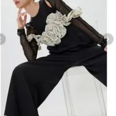 【ANDRESD】 3点セット ラッフルビスチェ パンツドレス 結婚式