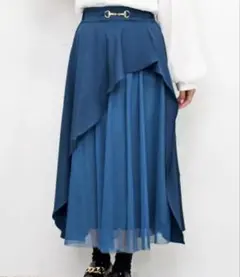 【月末出品取消予定】アシンメトリー フレアスカート グリーン