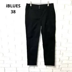 iBLUES カジュアルパンツ　黒　三喜商事　コットン　黒　38