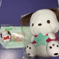 サンリオ当たりくじ《ポチャッコ》 ぬいぐるみ(大)・保冷バッグ・マスコット