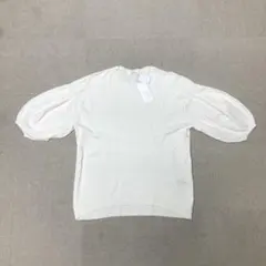 新品❤️ AMERICAN HOLIC ニット　五分袖　ホワイト　Lサイズ