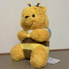 【現品限り】【新品】くまのプーさん　おすわりBIGぬいぐるみ　ミツバチ　黄色