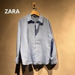 ZARA ストライプシャツ ライトブルー