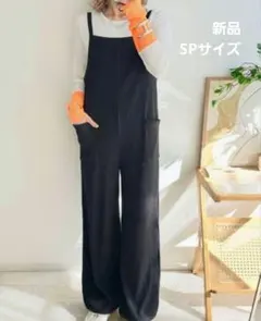 【管理番号87】MAYO　コラボ　新品未使用 リブサロペット　黒　spのサムネイル