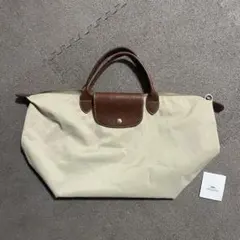 ロンシャンプリアージュトートバッグ ブラウンベージュ 大容量 折りたたみ M L