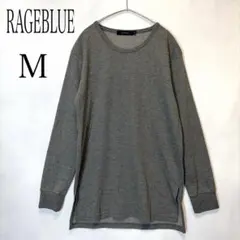 RAGEBLUE レイジブルー カットソー ラウンドネック スリット グレー Mのサムネイル