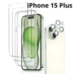 ☆iPhone 15 Plus クリアケース ガラスフィルム カメラフィルム