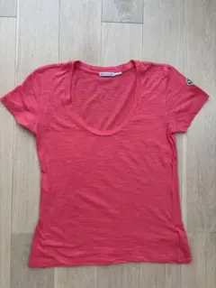 MONCLER モンクレール Tシャツ ピンク ロゴワッペン Sサイズ