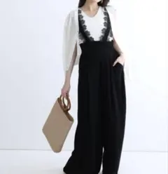 Mystrada レースサスペフレアパンツ