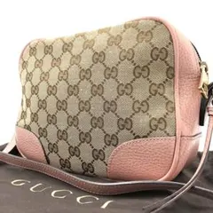 GUCCI GGキャンバス ショルダーバッグ GGパターン ピンク - メルカリ