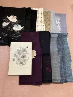 26220 夏着物　まとめ売り12枚（羽織1.帯1含む）　リメイク向き