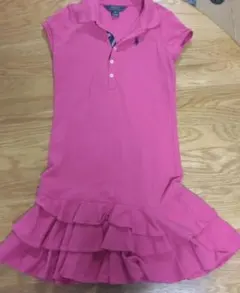 Polo Ralph Lauren ピンク フリルワンピース M(8-10)