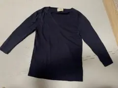 UNITED ARROWS ネイビー Vネック長袖ニット