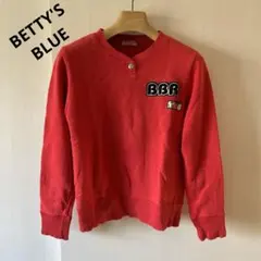 BETTY'S BLUE★ べティーズブルー　女の子　長袖トレーナー　赤　レトロ