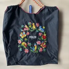 FEILER 刺繍花柄トートバッグ