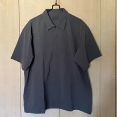 無印良品　風を通すストレッチ半袖布帛ポロシャツ