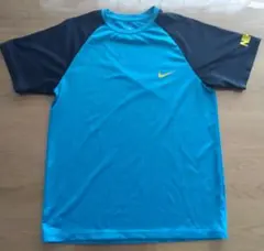 NIKE DRI-FIT Tシャツ ブルー×ブラック Lサイズのサムネイル