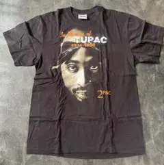 2pac Tシャツ 黒 ヒップホップ　両面　プリント