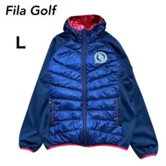 Fila Golf フィラゴルフ　ストレッチ×キルティングダウンパーカLネイビー