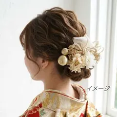 髪飾り【6410】ドライフラワー　結婚式　成人式　卒業式　七五三　前撮　振袖　袴