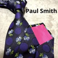 【✨極美品✨】 Paul Smith ポールスミス ネクタイ ネイビー 水玉模様
