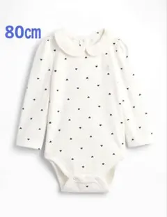 『新品』babyGap 襟付きハート柄 長袖ボディ 80㎝