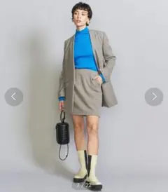 美品　ビューティ&ユース　ツイード　カラーレスジャケット　ジャケットのみ