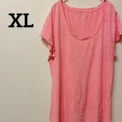 xhiliration【XL】ピンク ルーズフィット Tシャツ 半袖 トップス