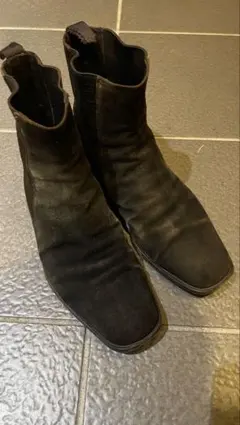 GUCCI ブラック スエード　サイドゴアブーツ