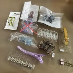 （未使用）ヘアアクセサリーセット 多色 デザイン　まとめて10点