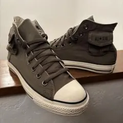 【レア】コンバース　ハイカット　ポケット付き　キャンバス　カーキ　26cm
