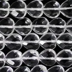 クリスタルハートカット　ステンレスチェーンネックレス