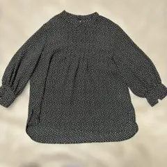 ドット柄バルーンスリーブシャツ