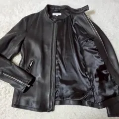 美品✨ ユナイテッドアローズ ラムレザー シングルライダース 羊革 ブラック L