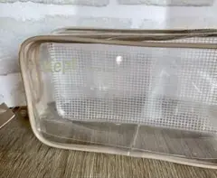 Kept 透明プラスチックポーチ ベージュ