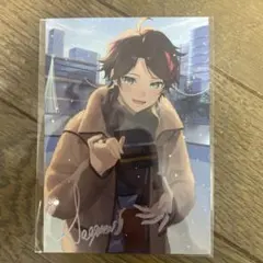 三枝明那　ウィンターデート　箔押しポストカード　直筆メッセージ入り