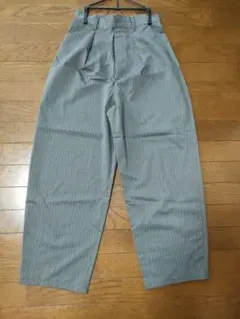 ウエスト67 スラックスパンツ グレーストライプ