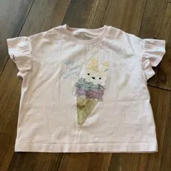 【GU】子ども　Tシャツ　スパンコール　フリル　110サイズのサムネイル