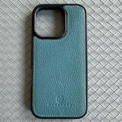 HANATORA iPhone16プロ用 レザーケース ブルーのサムネイル