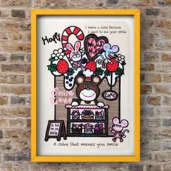 A4サイズポスター★ 【くまのケーキ屋さん】