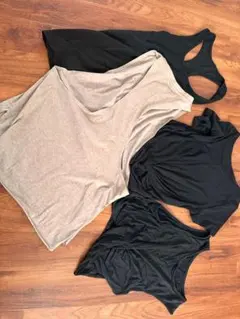 ヨガウェア タンクトップ Tシャツ セット