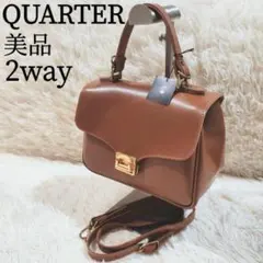 美品 QUARTER クォーター PUレザー 2way ショルダーバッグのサムネイル