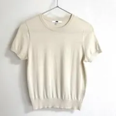 UNIQLO 半袖ニットセーター S メリノクルーネックセーター