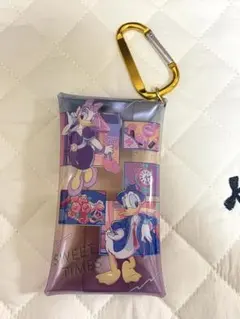 ドナルドダック・デイジーダック カラビナ付きポーチ