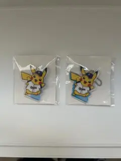 中日ドラゴンズ 来場特典 ピカチュウ オーロラキーホルダー 2個セット
