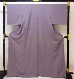 未使用美品 Lサイズ色無地 京草木染 落款有 しつけ 薄紫■ON80112-18