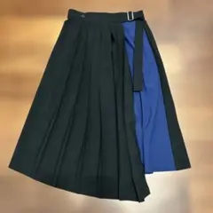 Paul Smith プリーツロングスカート バイカラー サイズLのサムネイル