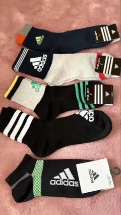 adidas キッズ靴下 5足セット 23-25cm